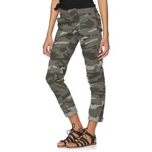 Juniors' Rewind Twill Camo Cargo Pants